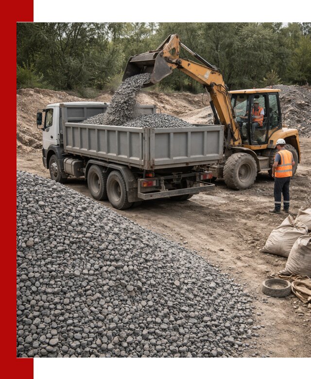 Доставка гравийного щебня в Серпухове оптом и в розницу