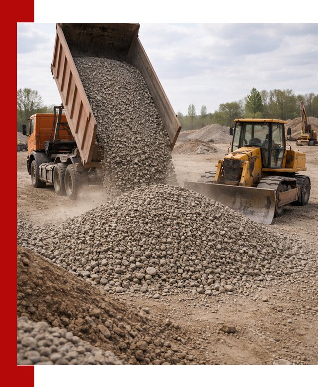 Доставка гравийного щебня фракции 40-70 в Серпухове