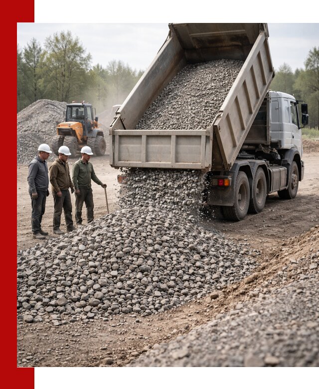 Доставка гравийного щебня фракции 70-120 в Серпухове
