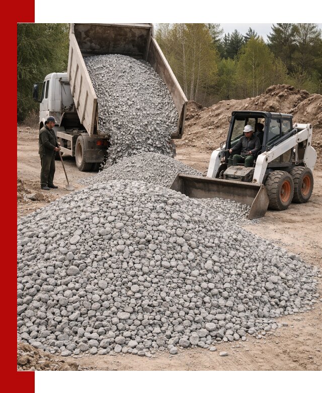 Доставка доломитового щебня в Серпухове напрямую от карьера