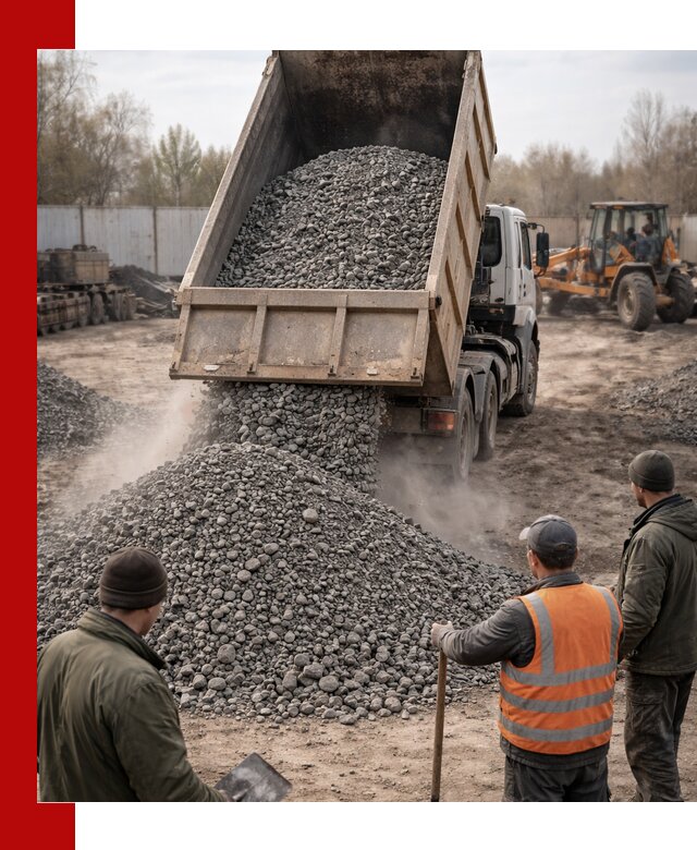 Доставка шлакового щебня в удобные сроки по выгодной цене в Серпухове