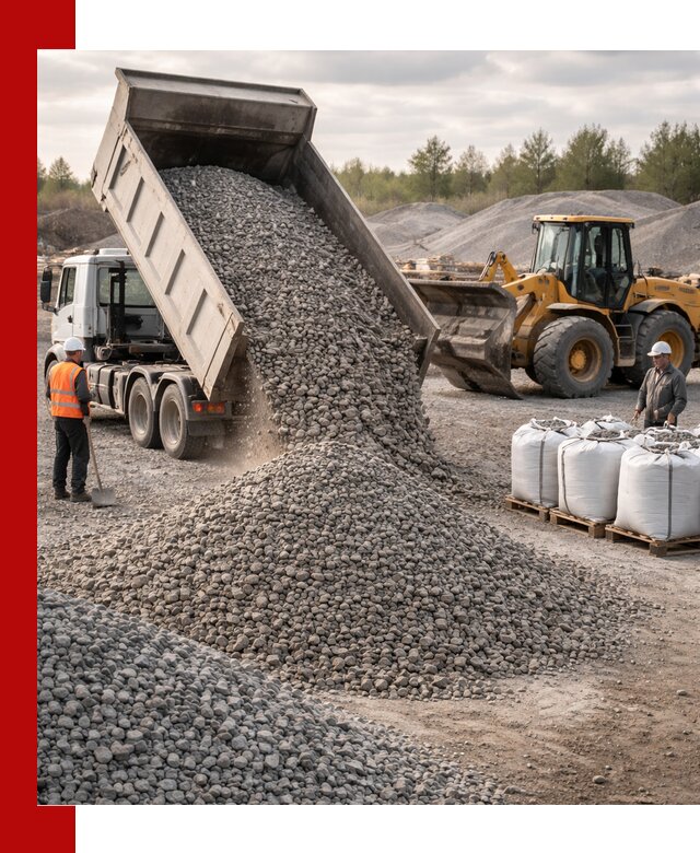 Бетонный щебень фракция 5–20 с доставкой в Серпухове