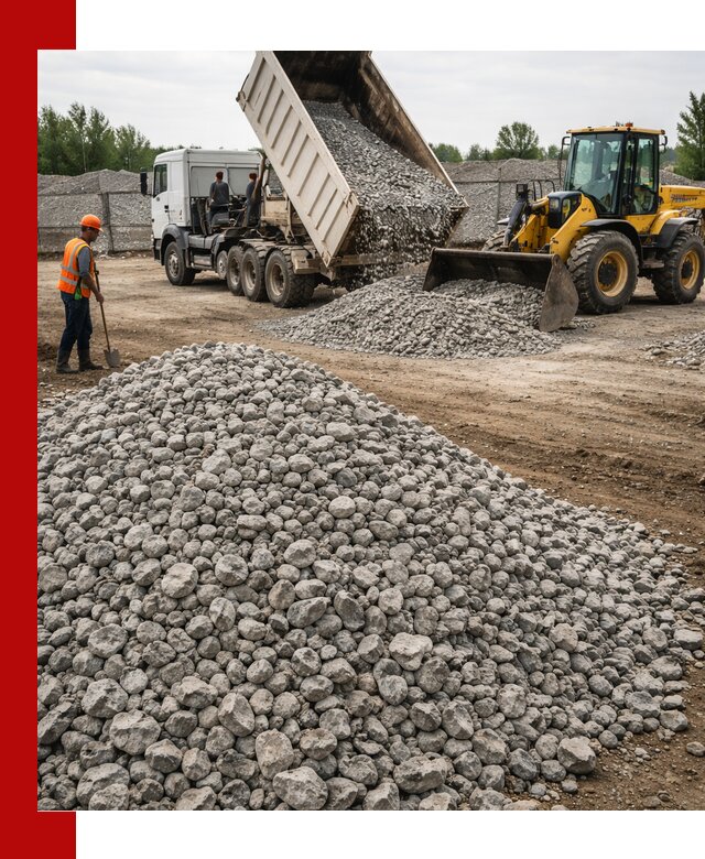 Доставка бетонного щебня фракции 40-70 в Серпухове