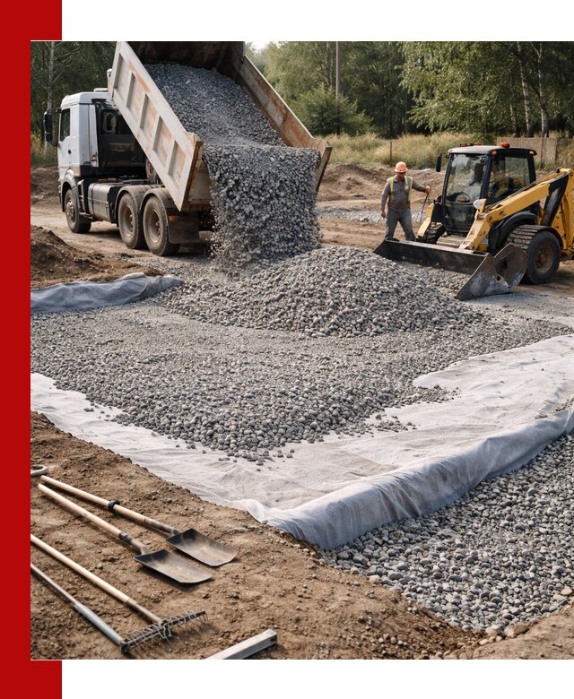 Щебень для фундамента с доставкой в Серпухове