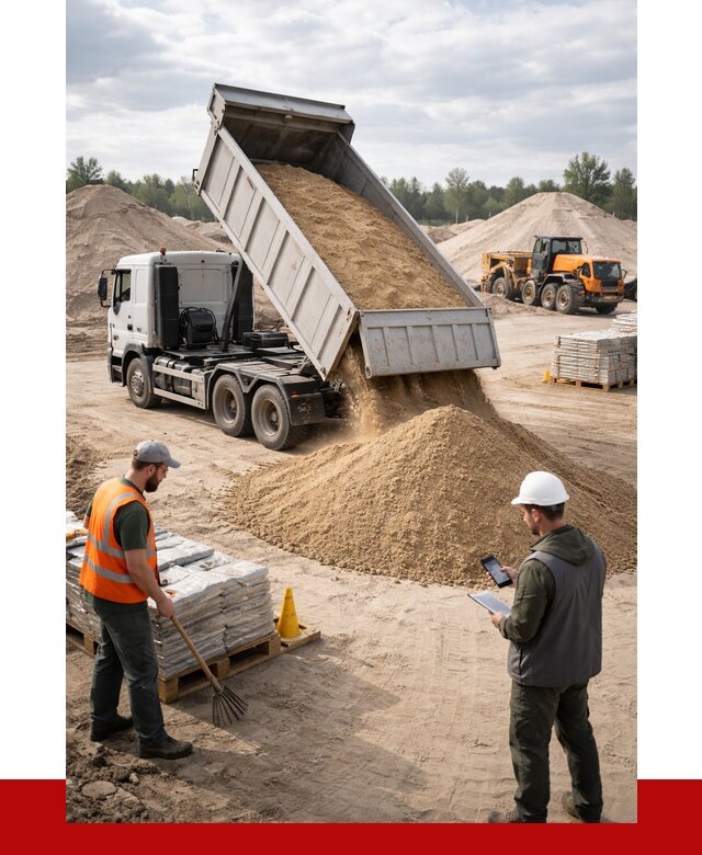 Карьерный песок с доставкой в Серпухове от 3658 р. ПРОНЕРУДСрп
