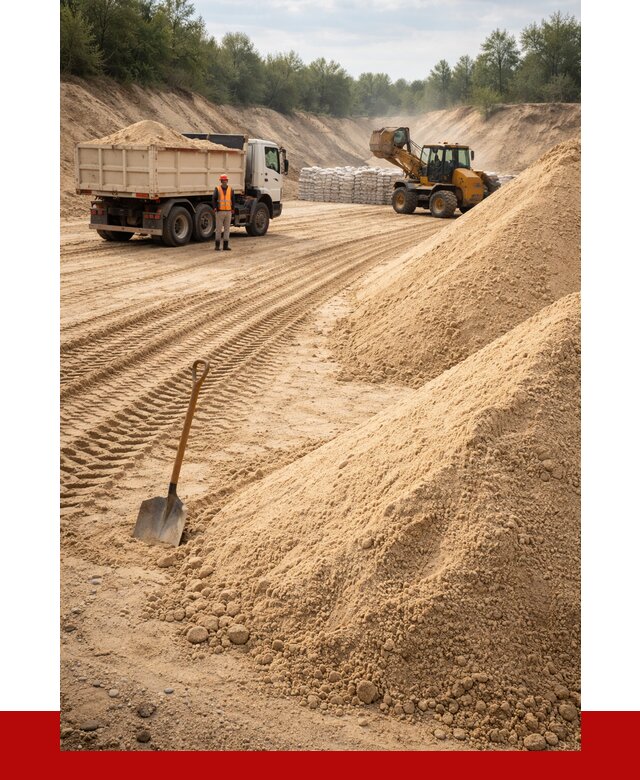 Карьерный песок мелкозернистый в Серпухове от 9145 р. | ПРОНЕРУДСрп