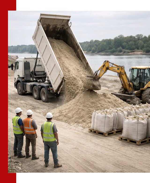 Доставка речного песка в Серпухове самосвалами и погрузкой