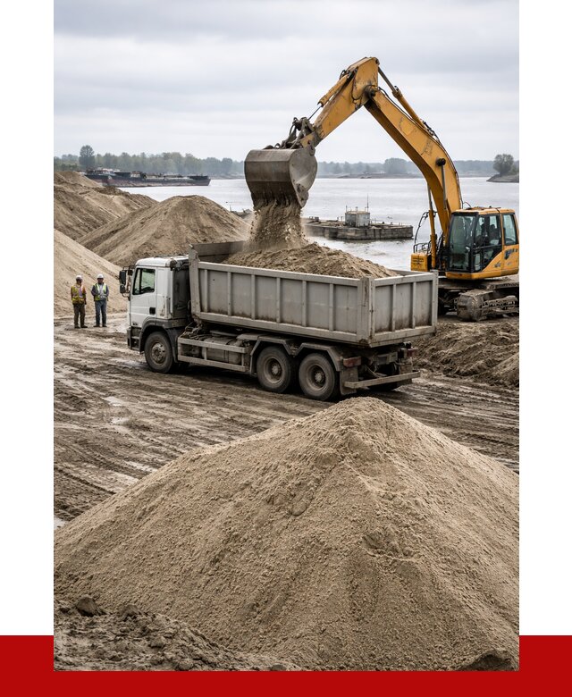 Купить речной песок навалом в Серпухове от 1829 р., ПРОНЕРУДСрп