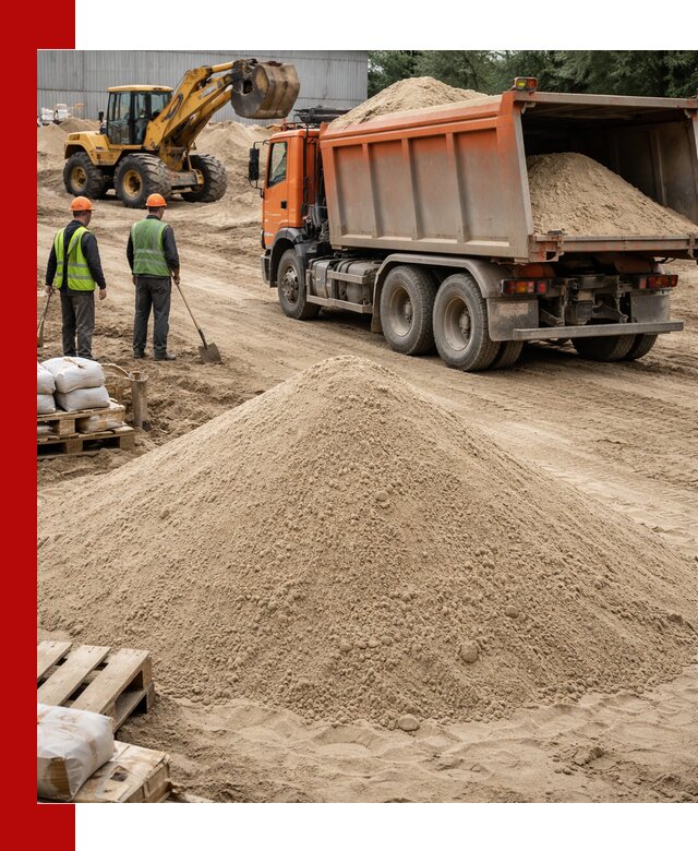 Доставка и продажа мытого речного песка в Серпухове