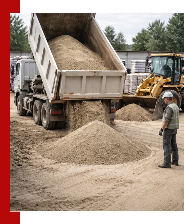 Поставка и доставка песка для бетона в Серпухове