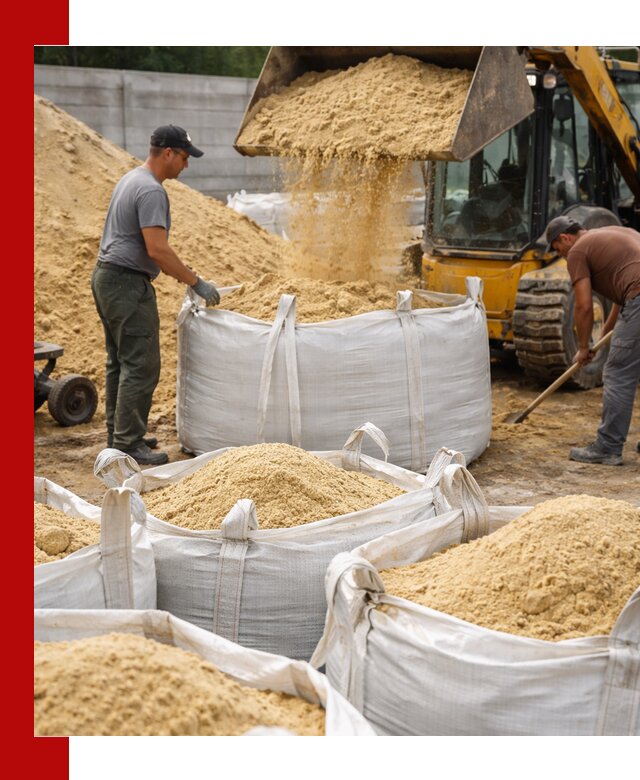 Поставка качественного песка для кладки в Серпухове
