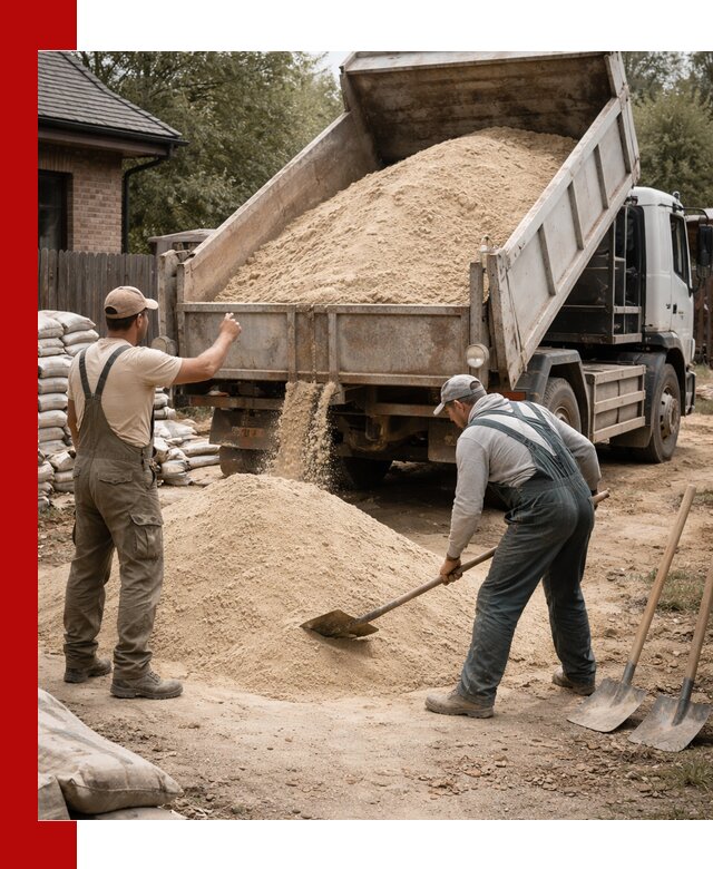 Песок для штукатурки с доставкой в Серпухове качественный и чистый