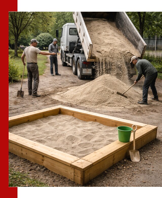 Песок для песочницы с доставкой в Серпухове недорого и чистый