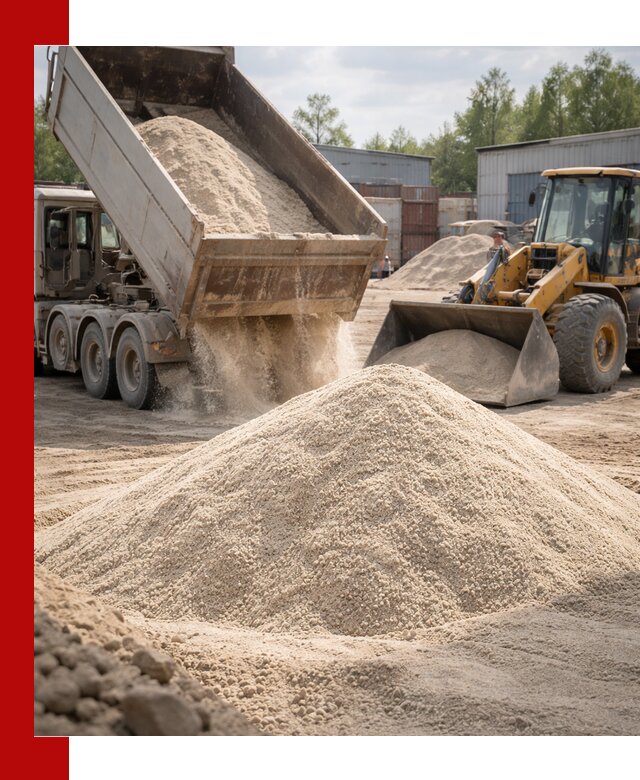 Кварцевый песок с доставкой в Серпухове для строительных работ