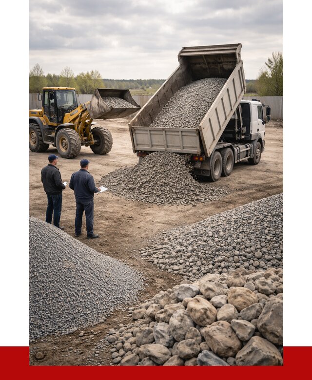 Гравий и камень с доставкой в Серпухове от 4268 р. - ПРОНЕРУДСрп