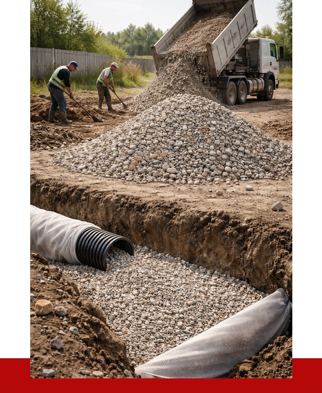 Гравий для дренажа в Серпухове от 2235 р., доставка ПРОНЕРУДСрп