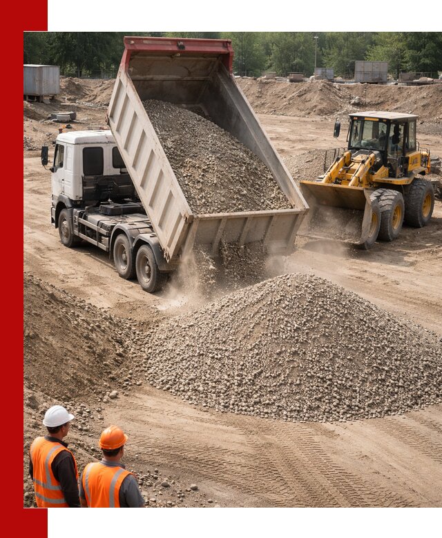 Щебень с песком (ЩГПС С2) с доставкой в Серпухове