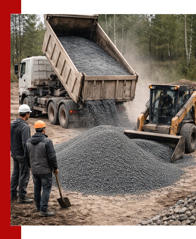 Гранитный отсев 0-5 с доставкой и разгрузкой в Серпухове