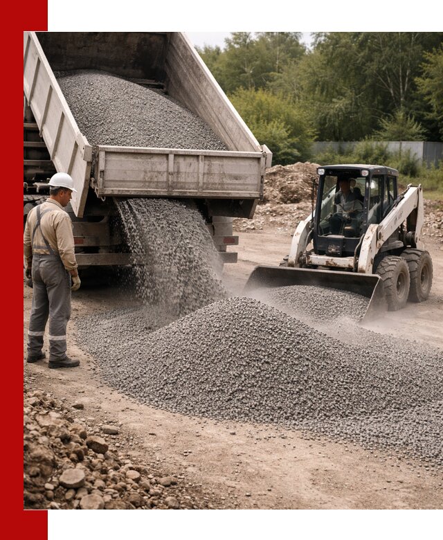 Доставка гравийного отсева 0-5 в Серпухове оптом и в розницу