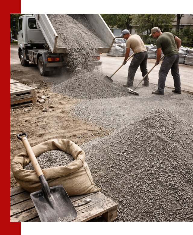 Отсев для тротуарной плитки в Серпухове — доставка и укладка