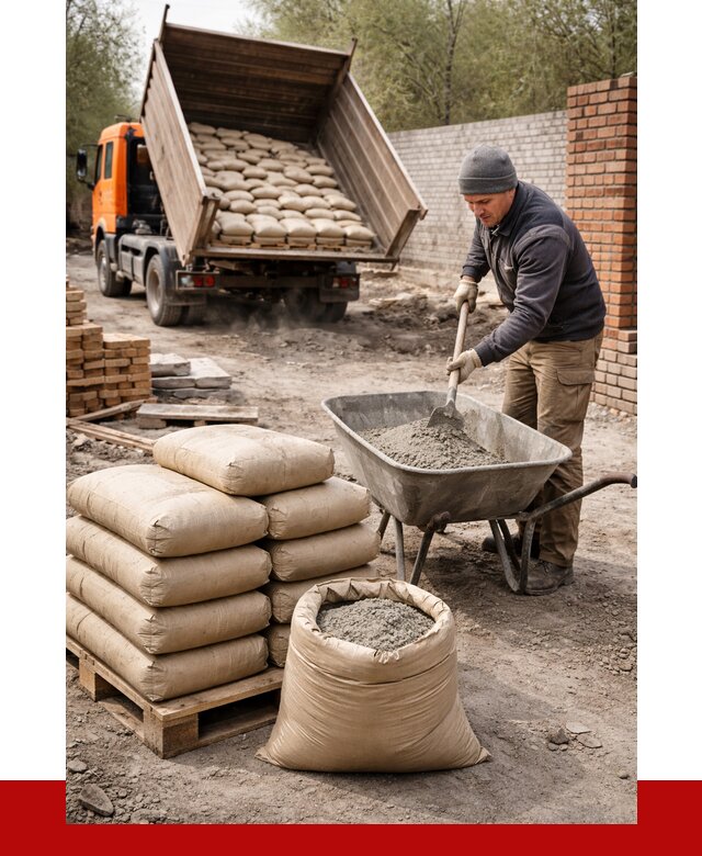 Купить сухую смесь для кладки в Серпухове от 1219 р. | ПРОНЕРУДСрп