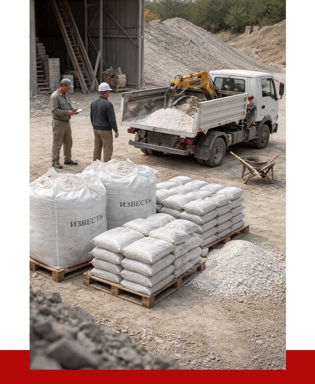 Известь строительная в Серпухове с доставкой от 4268 р. | ПРОНЕРУДСрп