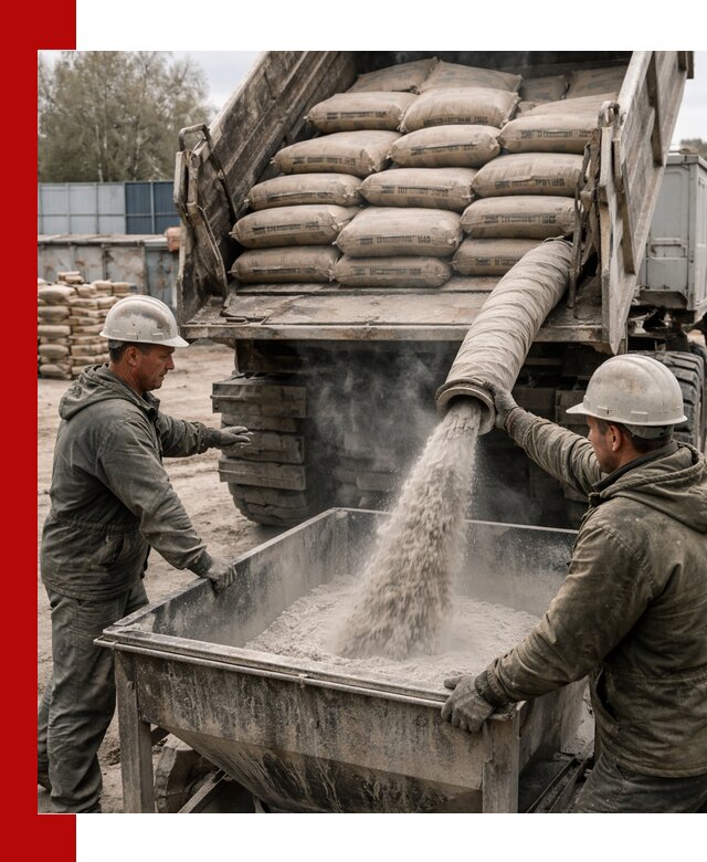 Доставка цемента М400 в Серпухове оптом и в розницу