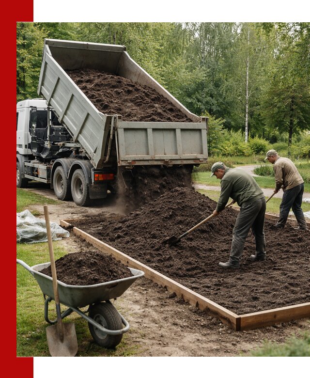 Доставка грунта для озеленения и благоустройства в Серпухове
