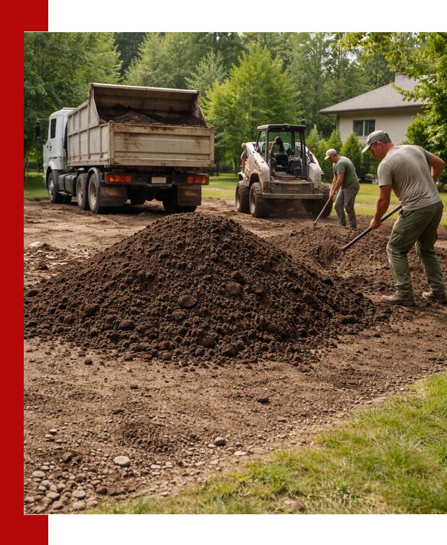 Доставка и укладка грунта для газона в Серпухове