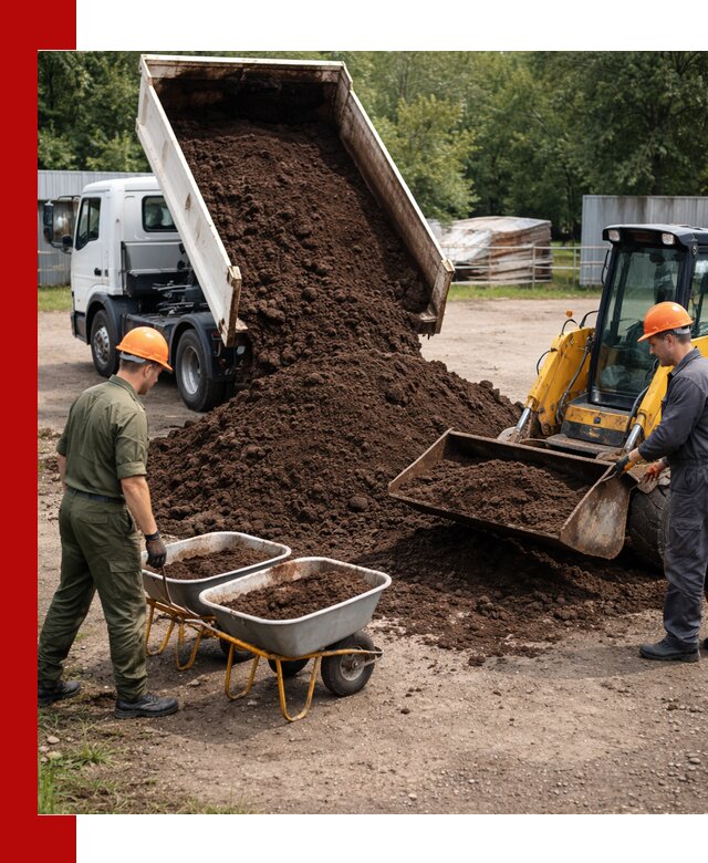 Доставка торфо-земляной смеси в Серпухове для огорода и ландшафта