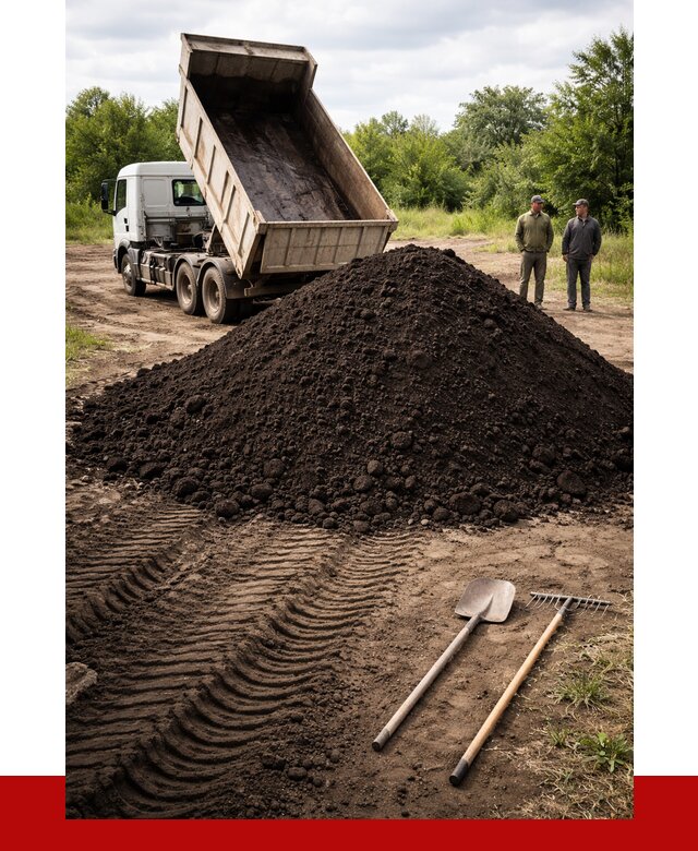 Купить чернозем навалом в Серпухове от 1219 р. за куб | ПРОНЕРУДСрп