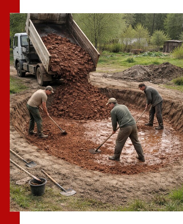 Купить качественную глину для пруда в Серпухове