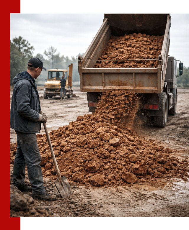 Глина для засыпки в Серпухове с доставкой самосвалами