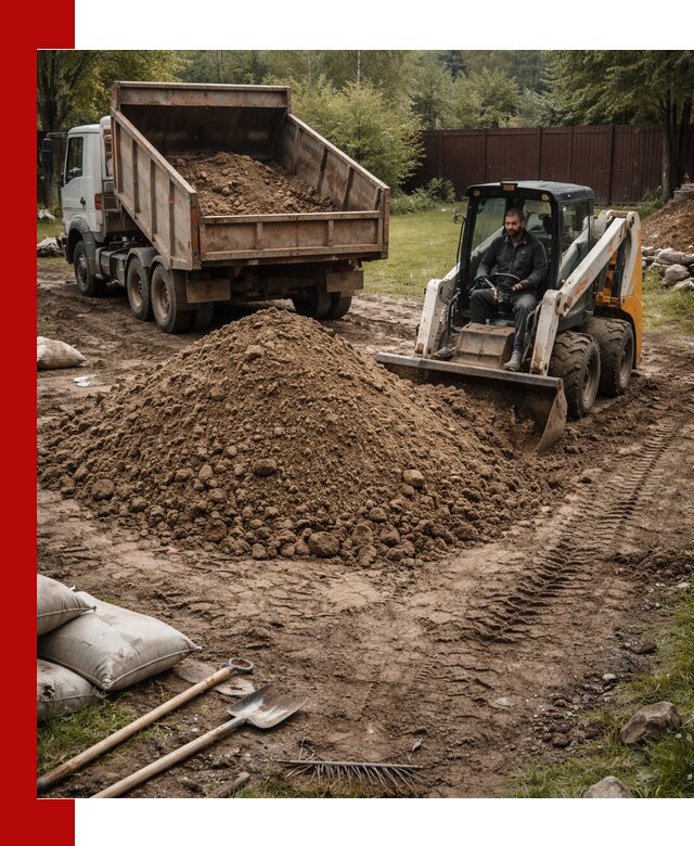 Суглинок для планировки участков в Серпухове с доставкой и выгрузкой