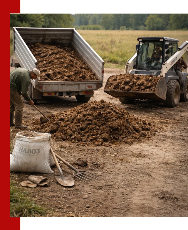 Доставка конского навоза в Серпухове с разгрузкой и доставкой на объект