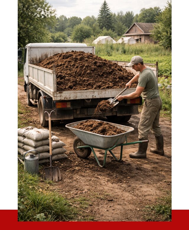 Купить коровий навоз с доставкой в Серпухове от 1829 р. | ПРОНЕРУДСрп