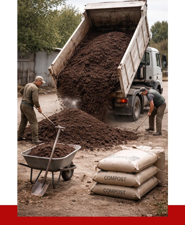 Купить компост в Серпухове от 4268 р. за куб с доставкой | ПРОНЕРУДСрп