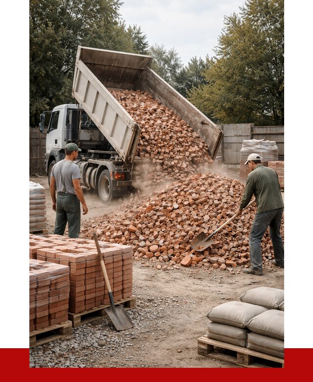 Бой кирпича в Серпухове с доставкой от 4268 руб/куб | ПРОНЕРУДСрп