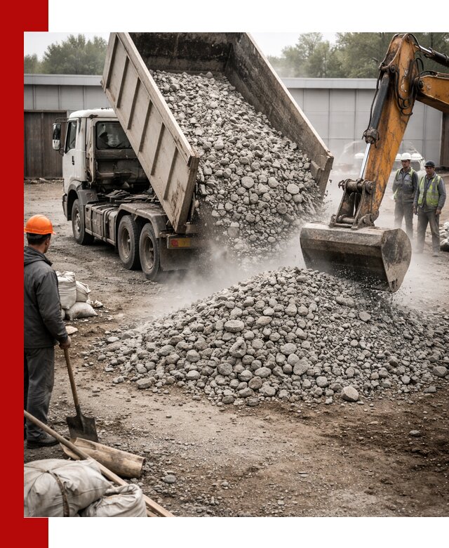 Доставка дробленого бетона в Серпухове оптом и в розницу