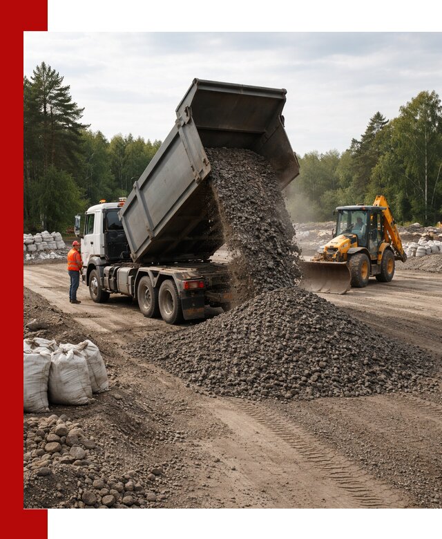 Доставка дробленого асфальта в Серпухове для дорожных работ
