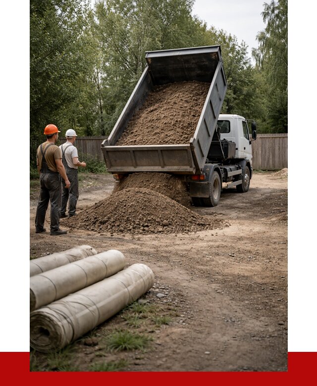Доставка сыпучих материалов самосвалом в Серпухов от 4268 р. | ПРОНЕРУДСрп