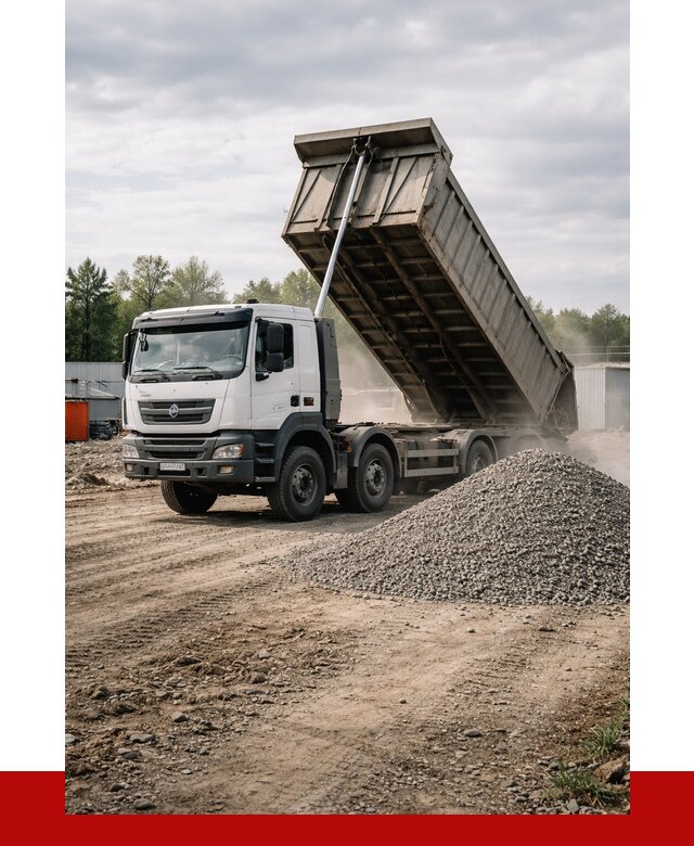 Доставка самосвалом 40 кубов в Серпухове от 9145 р. | ПРОНЕРУДСрп