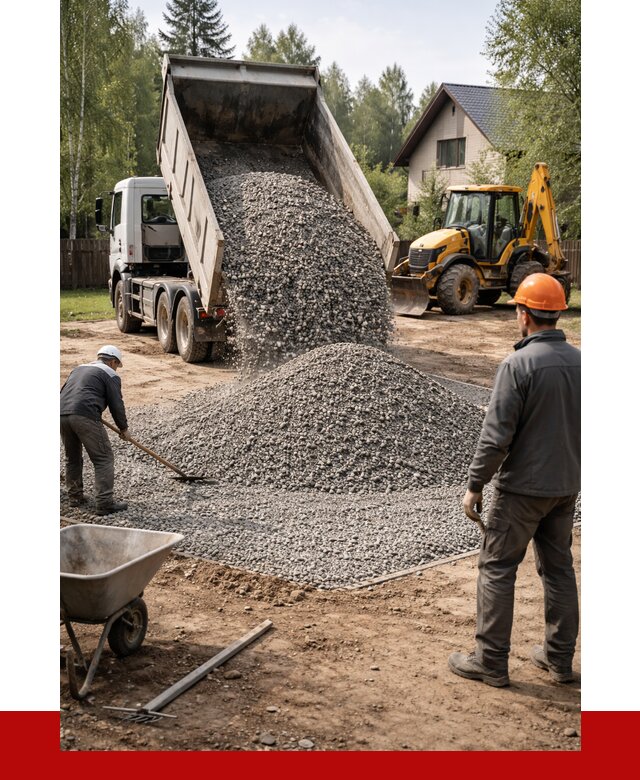 Отсыпка участка щебнем в Серпухове от 6605 р. ПРОНЕРУДСрп