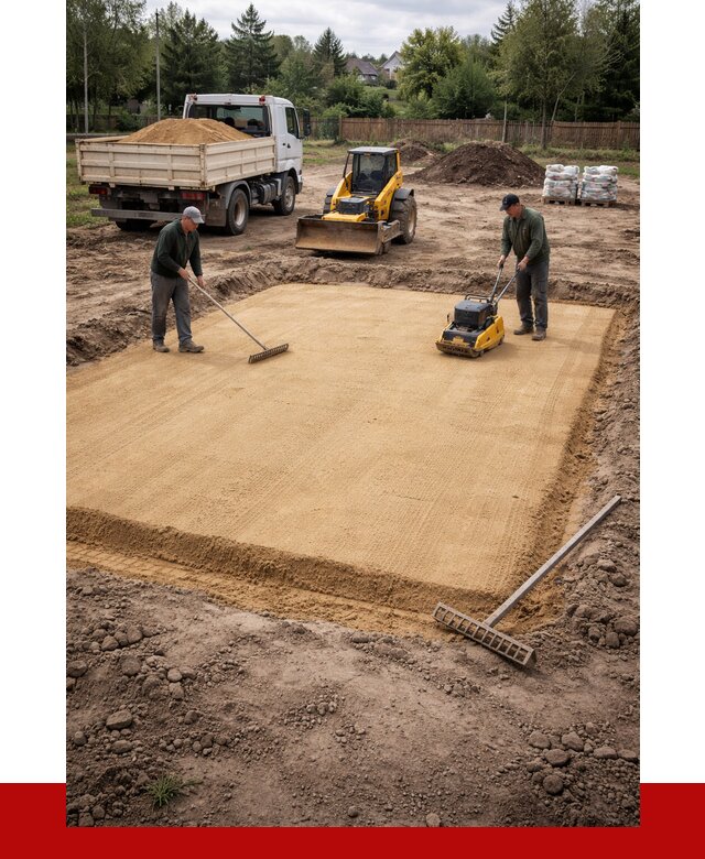 Устройство песчаной подушки в Серпухове от 4572 р. ПРОНЕРУДСрп